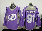 Tampa Bay Lightning #91 Steven Stamkos Purple Hockey Fights Cancer Night Reebok Stitched Jersey,baseball caps,new era cap wholesale,wholesale hats